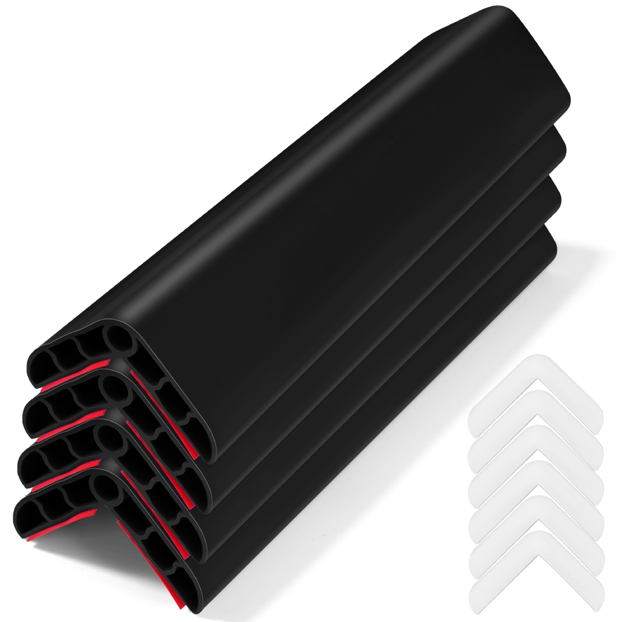 Wall Corner Edge Protector 4 Pack,1.57x1.57x23.62x0.28 inch Soft Baby Proof Corner Guards for Sharp Edges, Self-Adhesive Corner Protectors for Home,