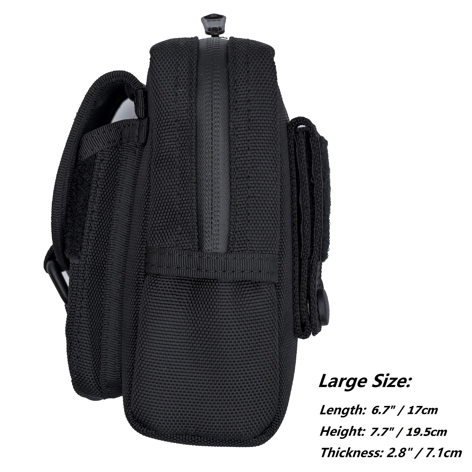 Marsupio compatto per gadget tattico MOLLE in nylon, per polizia, forze dell'ordine, lavoro, piccolo marsupio per cellulare da 6,7 pollici, organizer per campeggio ed escursionismo (snap