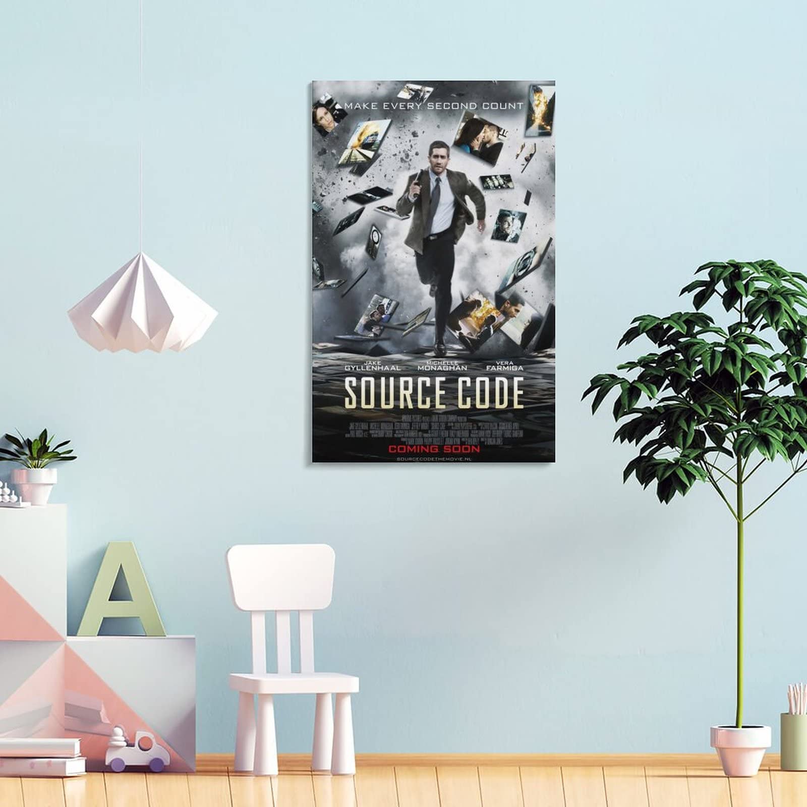 Poster con codice sorgente, poster di fantascienza, pittura decorativa su tela, per soggiorno, camera da letto, 50 x 75 cm