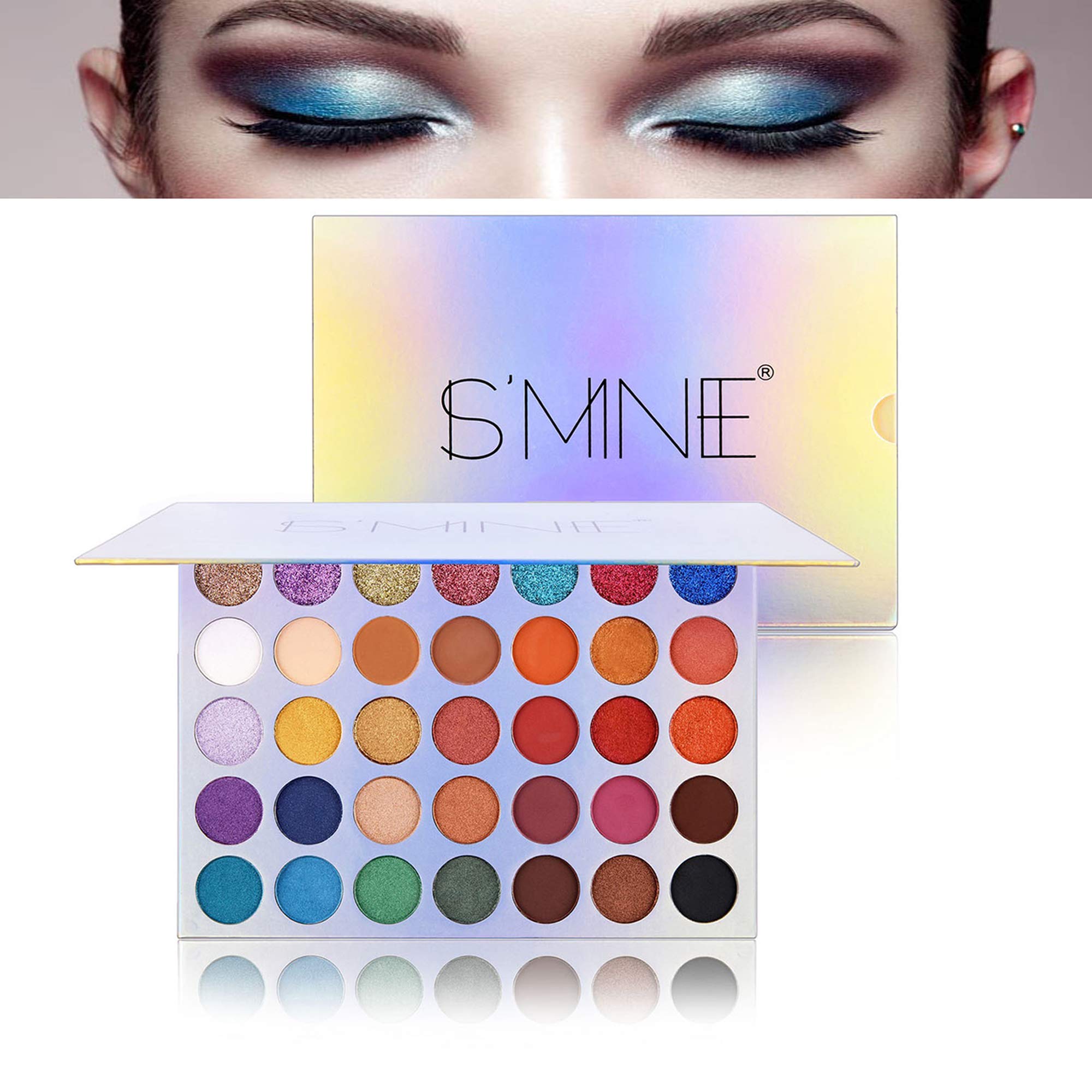 FANICEA Eyeshadow Palette 35 Colors Matte Shimmer Professional High Pigmented Long Lasting Waterproof Colorful Blendable Natural Custom Shades Eye Makeup Kit for Women and Ladies