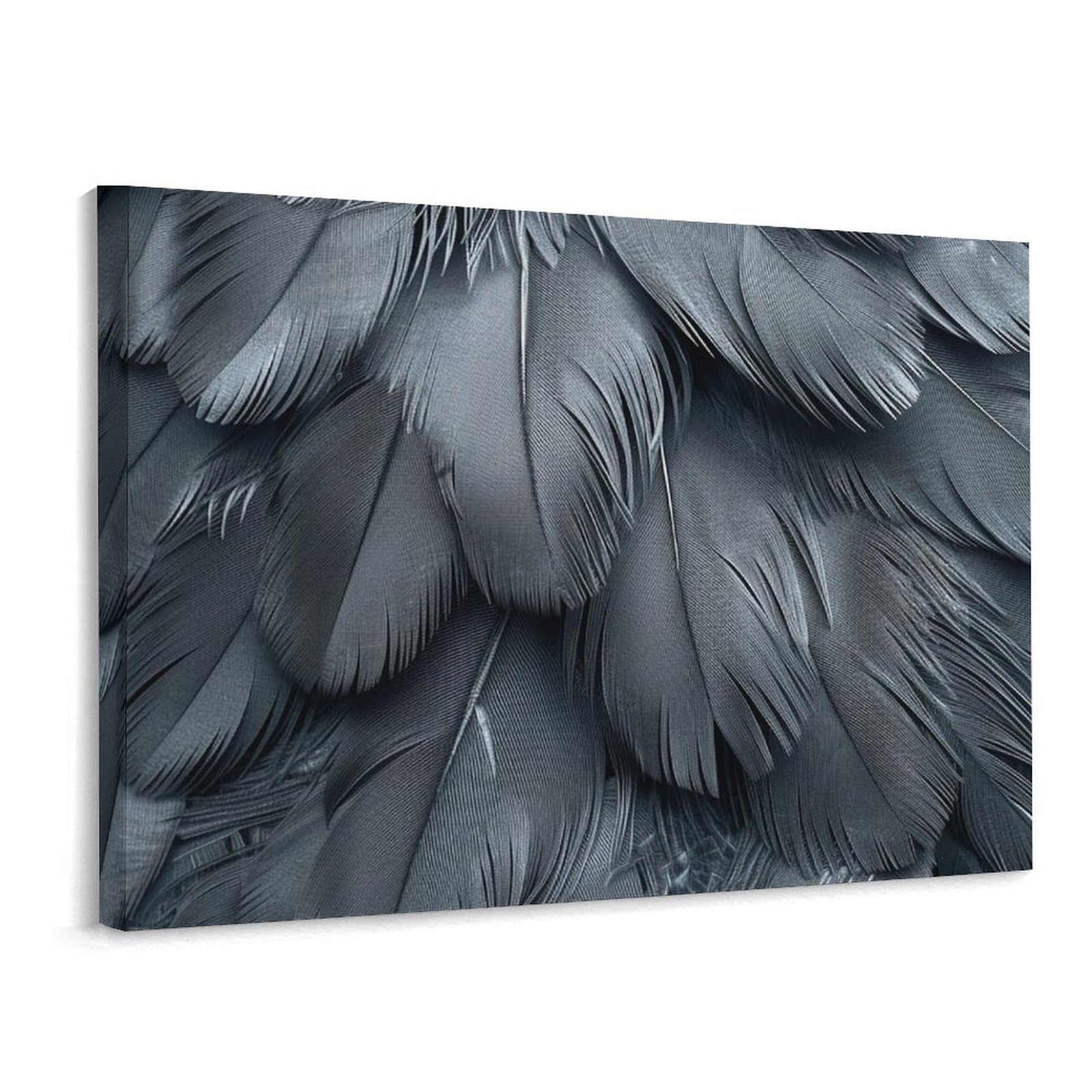 Canvas Wall Art for Living Room Prints Aesthetic Poster Canvas Paintings Prints Feather Delicate Texture Pictures ArtWork Office Wall Decor Modern Abstract Wall Art for Bedroom Home Decor 30x40 Cm