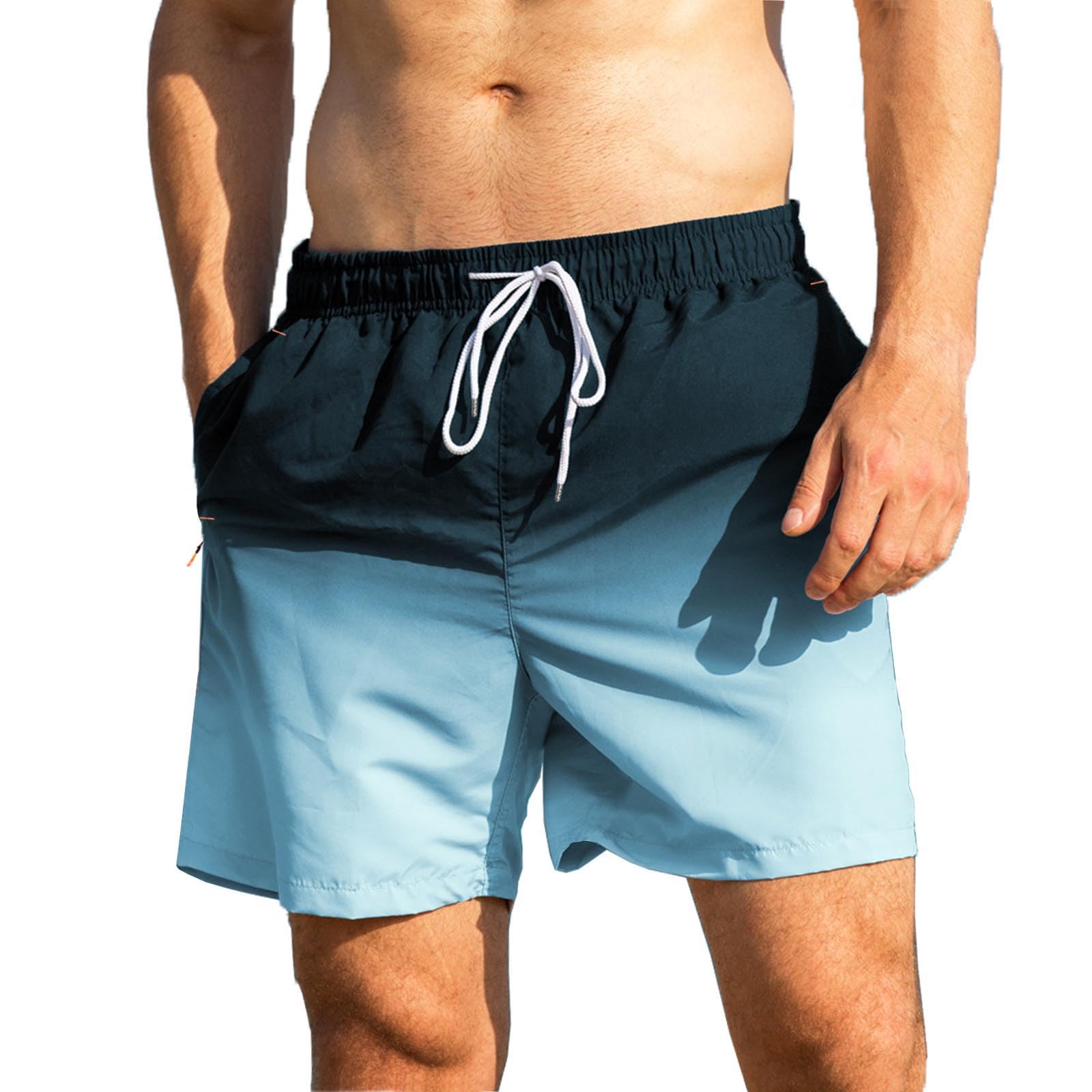 JustSun Costume Uomo Mare con Tasche Zip Surf Impermeabile Asciugatura Rapida con Fodera in Mesh