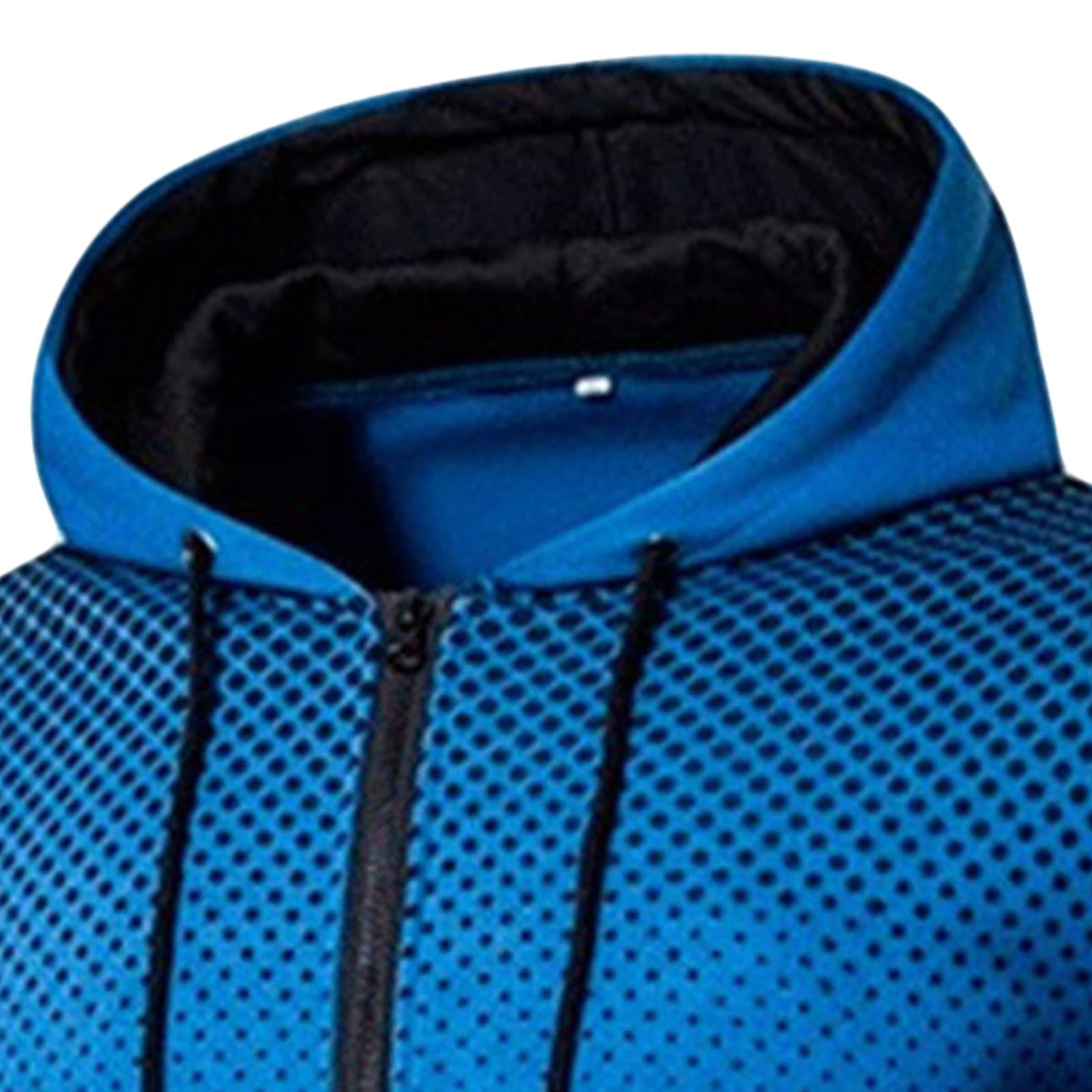 Maiyifu-GJ Men's Full Zip Cardigan Hoodies Long Sleeve Fleece Sports Hoodie Lightweight Hooded Sweatshirts with Pockets (Blue,X-Large)