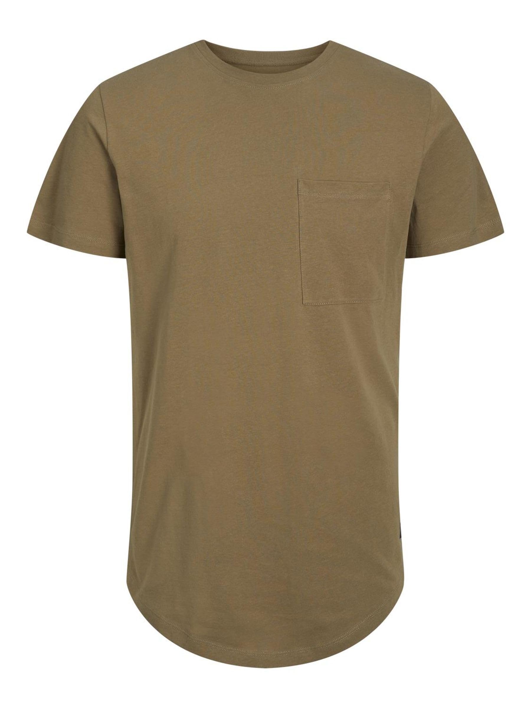 JACK & JONES Men's Jjenoa Pocket Tee SS Crew Neck Noos T-Shirt, Otter, XL