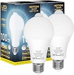 ORALUCE Motion Sensor Light Bulbs Indoor Outdoor 60 watt Equivalent, A19 E26 9W Motion Activated LED Bulb 3000K Warm White,Motion Sensor Light for Garage Closet Bathroom, 2 Pack