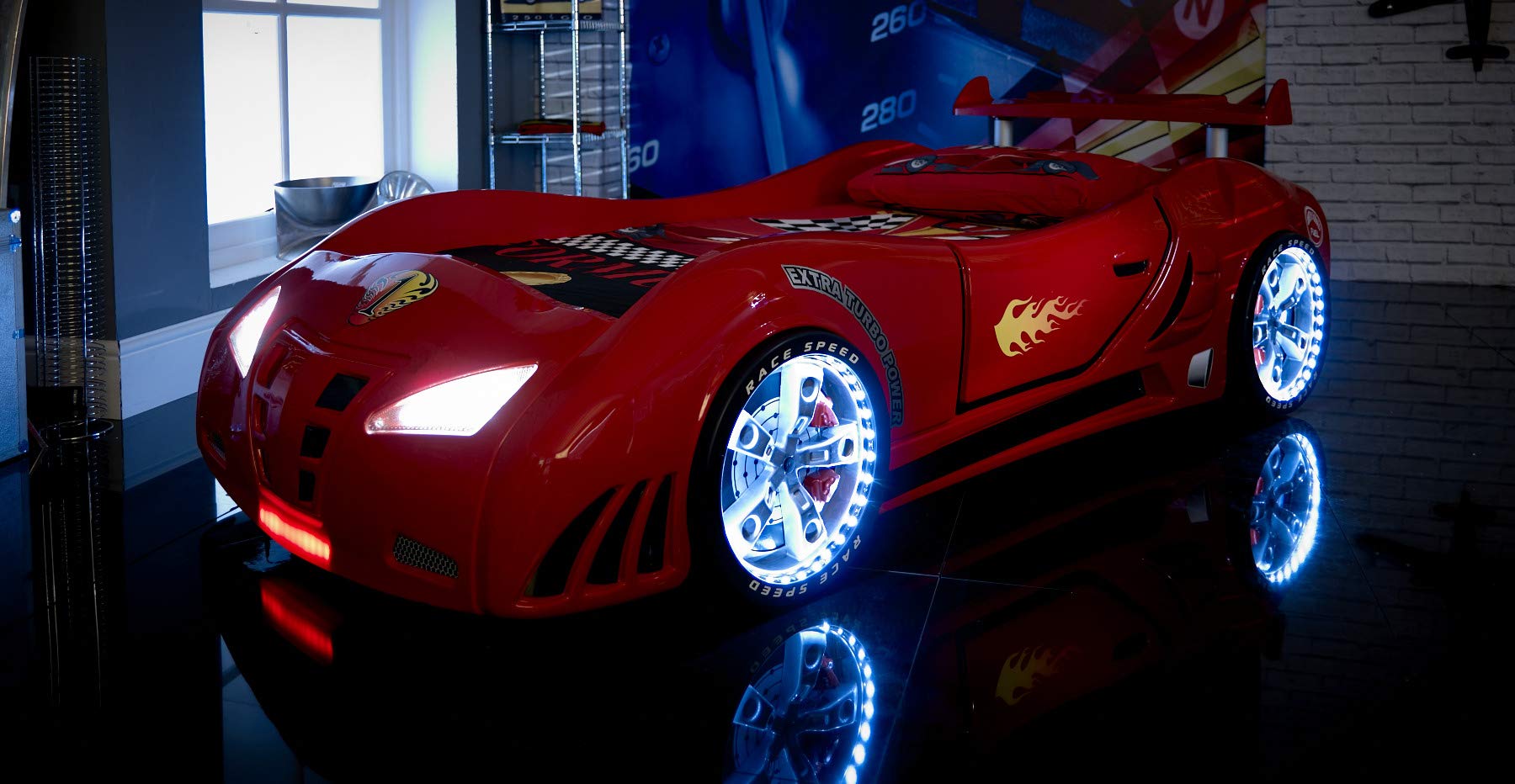 Super Car Bed Racing Frame Infiniti Model Electric Start Remote and