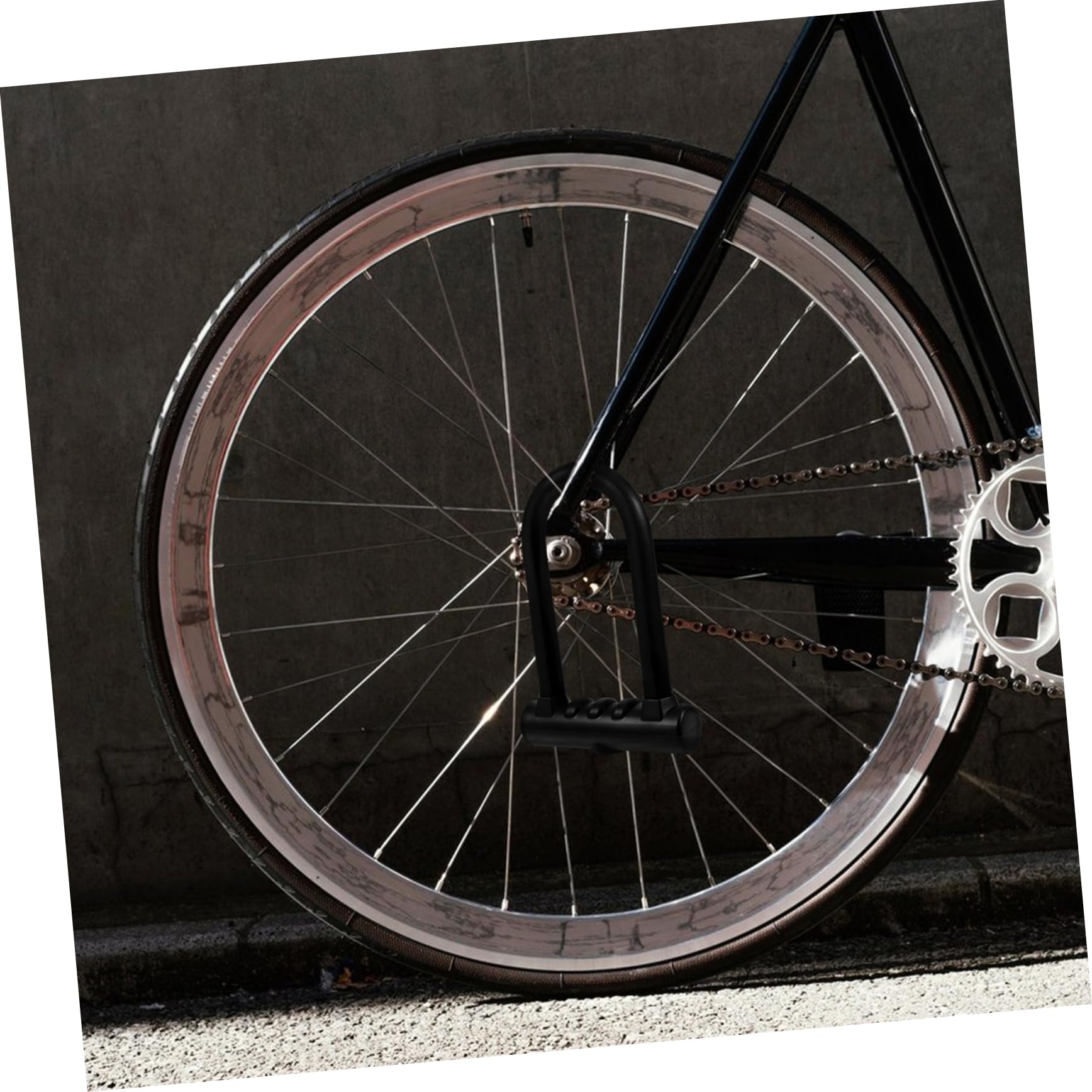 Lucchetto in Silicone e Ferro Nero per Bicicletta a U | Taglio Anti-sezione, Struttura ad Alta Resistenza, Apertura Doppia, Design Elegante