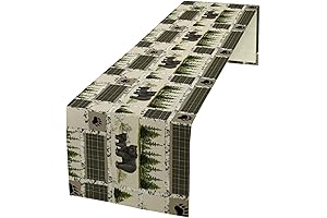 Country Lodge Bear Deer Table Runner