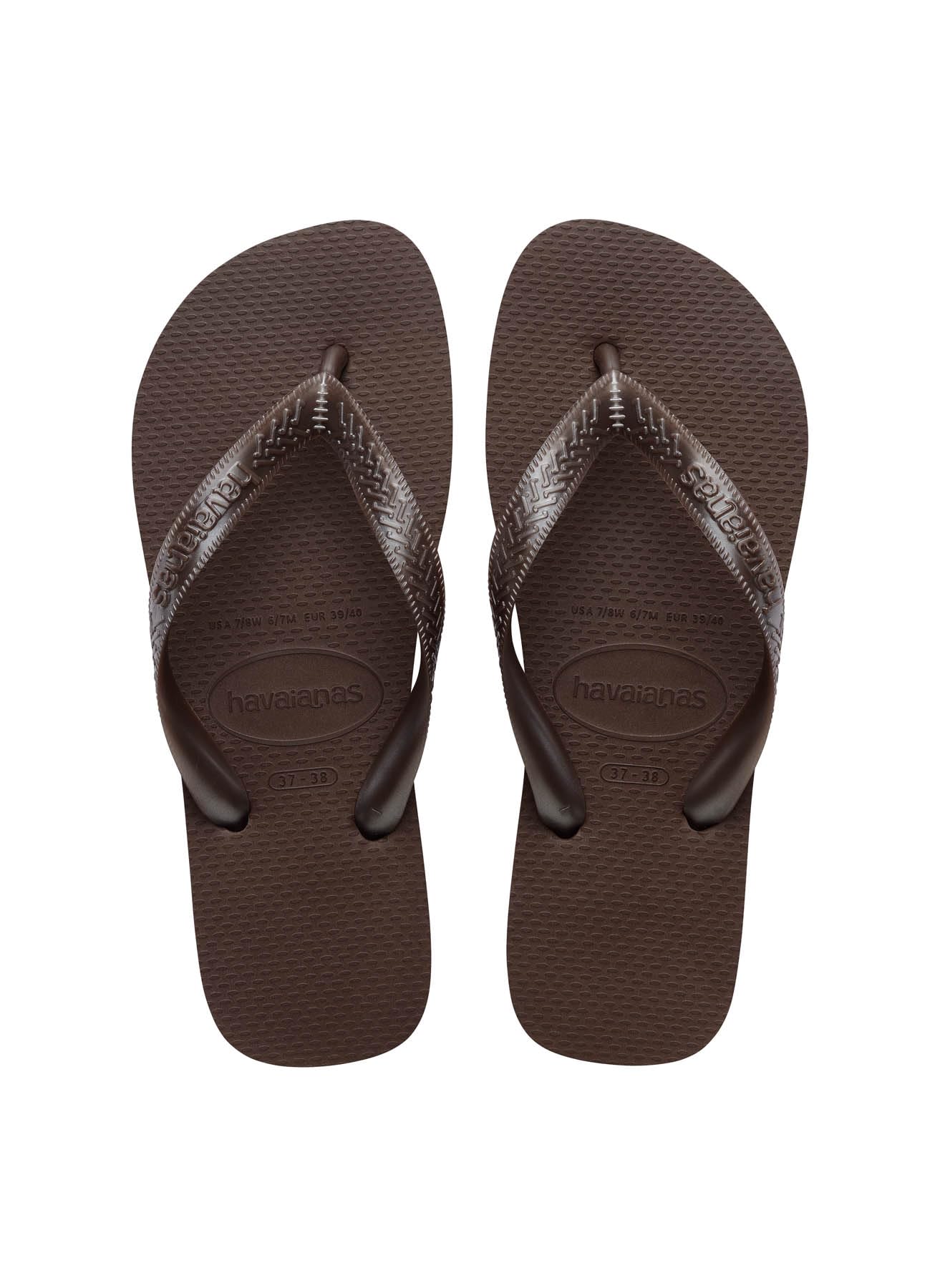 Havaianas Top Tiras Women FlipFlop Dark Brown 6.5/7 UK