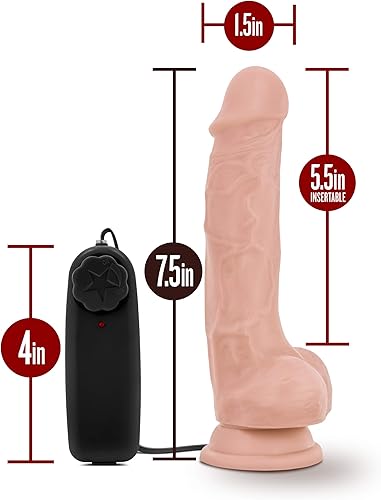 Miniatura 3 de Blush Novelties Dr. Skin - Consolador vibrador realista de 7.5 pulgadas con ventosa, juguete sexual para mujeres, juguete sexual para adultos,