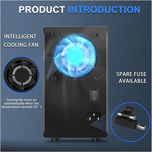 Miniatura 6 de Fuente de alimentación de CC variable, 30 V, 10 A, 5 A, fuente de alimentación de banco regulada de CC con pantalla LED de 4 dígitos, 15 V, 60 V,