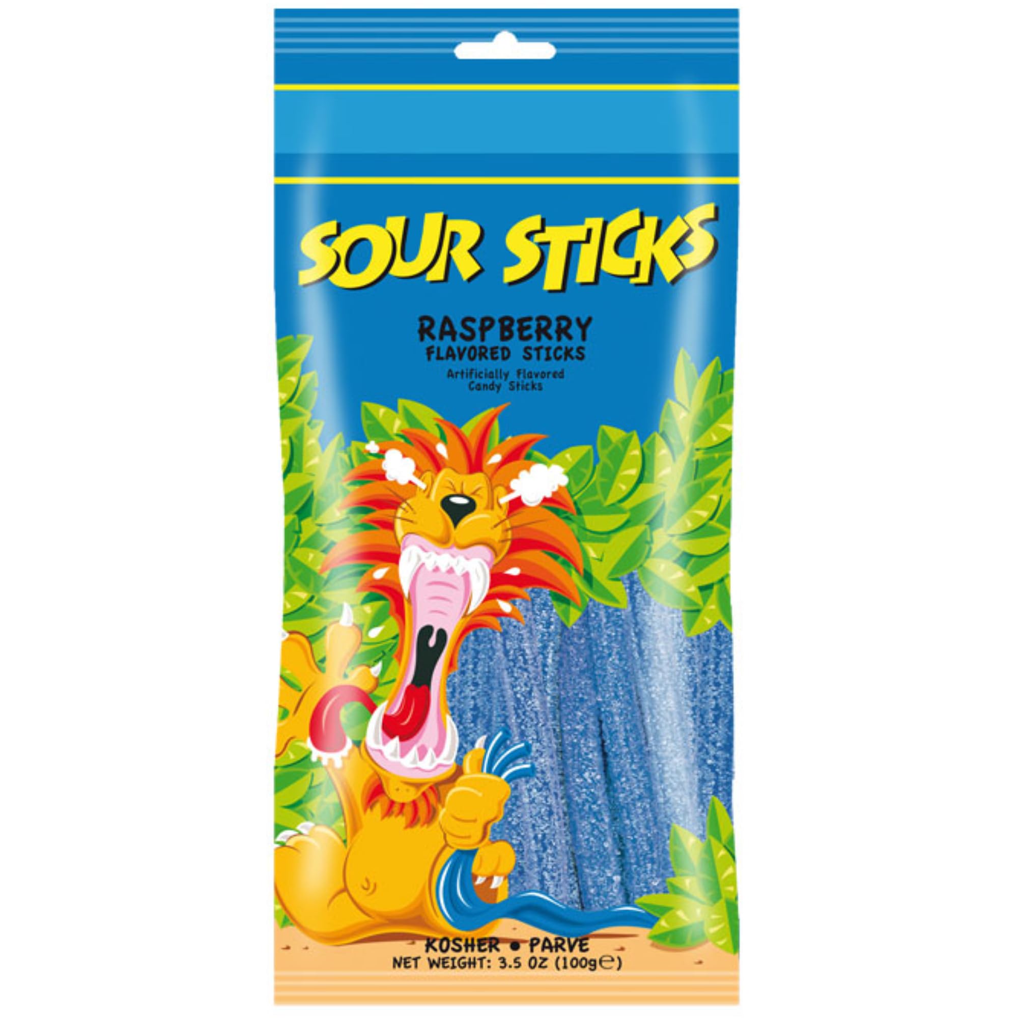 SNACKTERYBlue Raspberry Sour Straws - Flavored Blue Raspberry Sour Candy - Non GMO, Vegan & Kosher Blue Sour Straws - 3.5 Ounce Pack