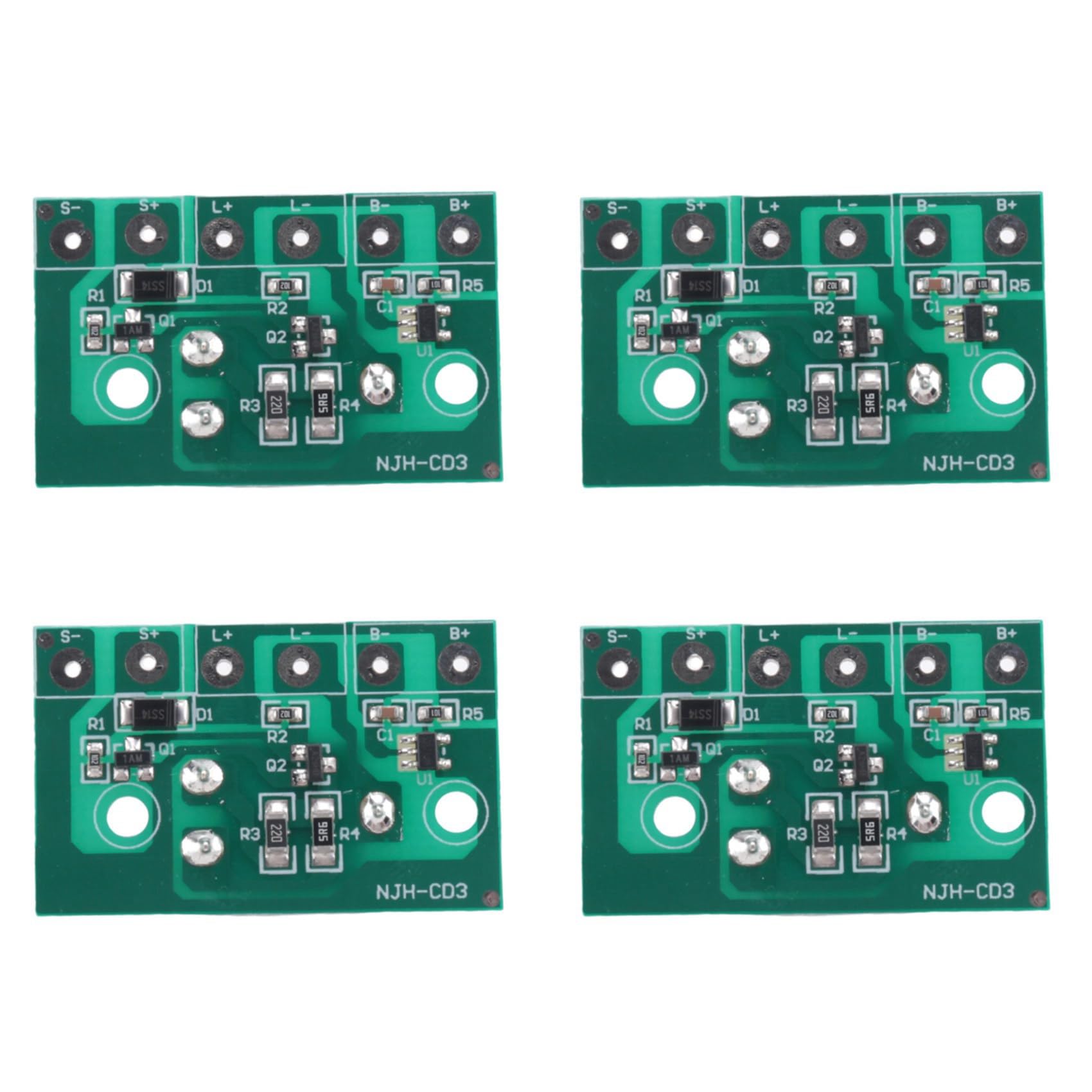 Jnchdghwa Green 4X Solar Lawn Light Controller Board 3.7V Lithium Battery Solar Spotlight Light Solar Light Circuit Board With Switch