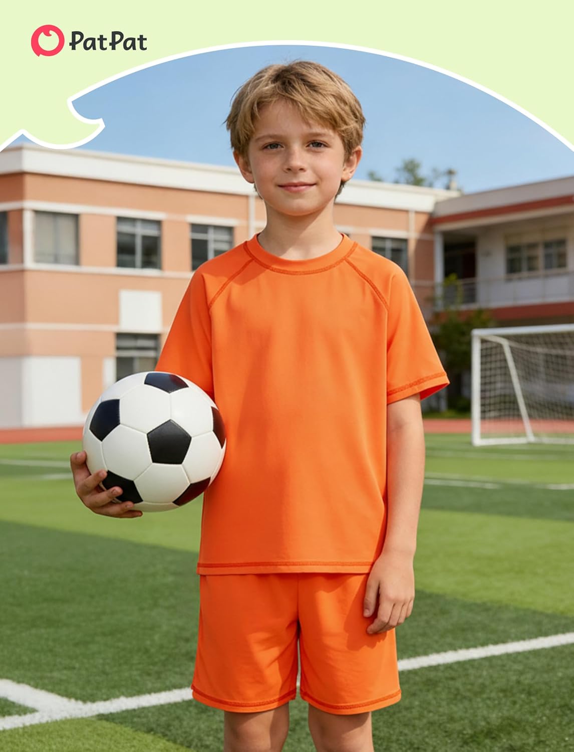 PATPAT Boys Summer Outfits 6-14 Years Quick Dry Moisture Wicking Shirts and Stretch Shorts with Pockets 2 Piece Outfits - Image 2