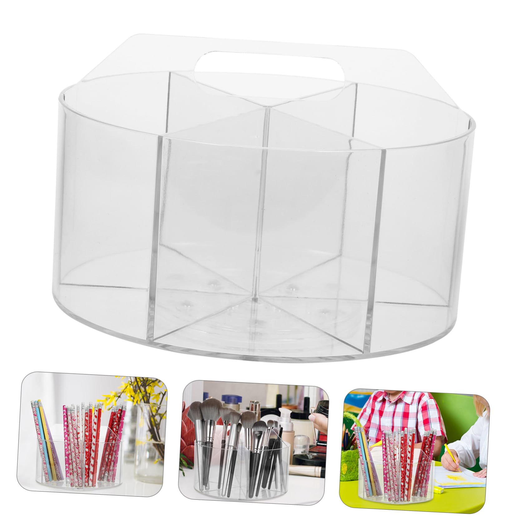 NUOBESTY Porte Stylos Rotatif Organisateur Pinceaux Maquillage Pour Bureau Et Salle Étude Range Crayons Et Produits Cosmétiques