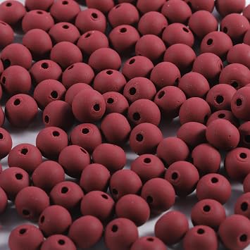 250Pcs Brown Clay Beads for Bracelets Making, 6mm Round Beads for DIY Necklace Earring Making Kit