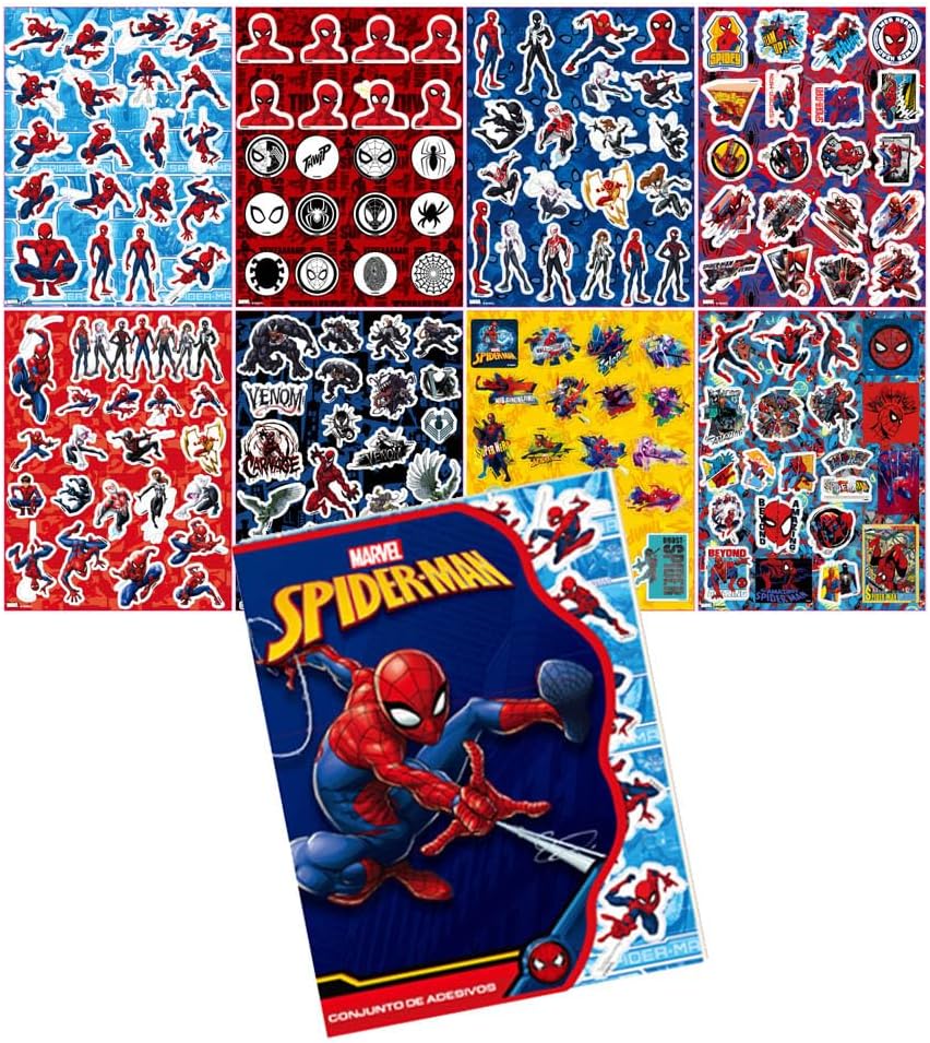 Adesivos Decorados Spider-Man 8Fls Mod 770 (S) Cartela 101949