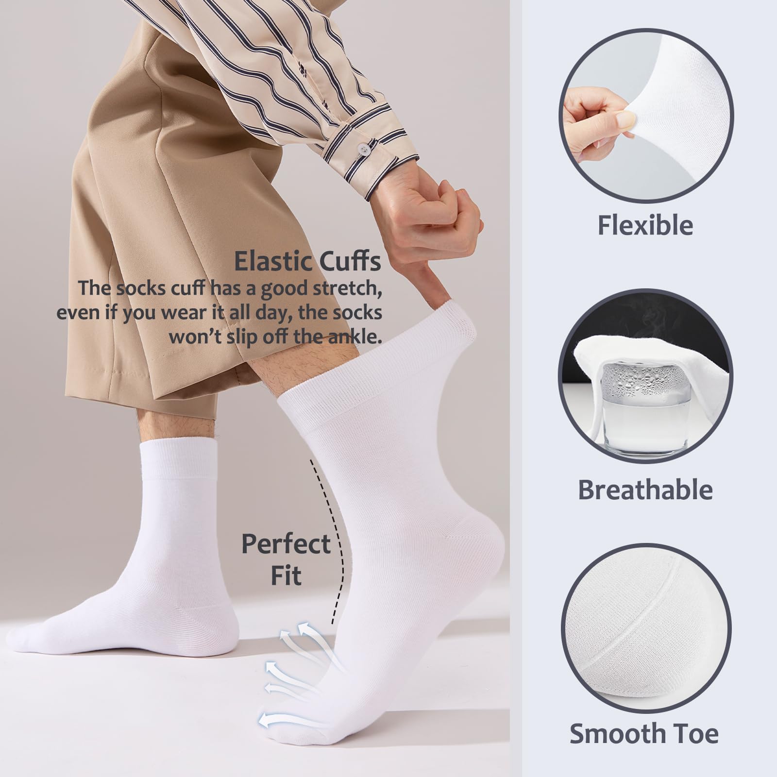 Wamicu Calzini Uomo E Donna, 5 Paia Calzini Donna Cotone, Ottima Qualità Di Cotone Calzini Unisex, Confortevoli E Traspirante Calze Running