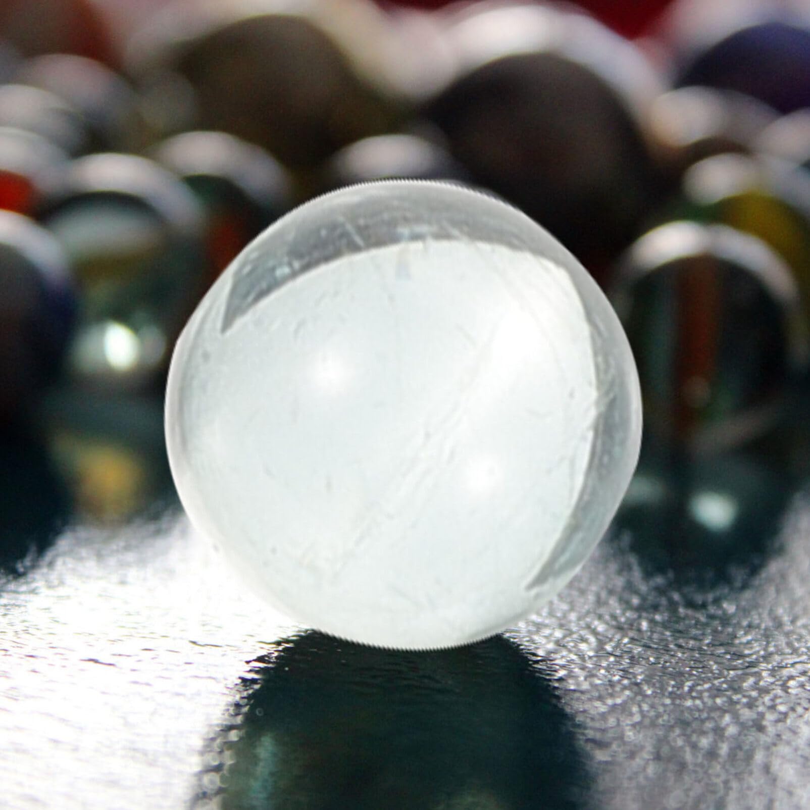 Perles rondes en verre IkTransparent pour la décoration de la maison, boule de cristal en marbre solide, artisanat, 10mm, 14mm, 16mm, 20 pièces par paquet  15