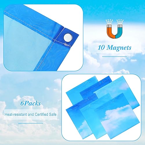 Miniatura 3 de VIHOSE 6 cubiertas de luz fluorescente para luces de techo, cubiertas magnéticas de luz para el aula, filtros de aula, cubiertas de luz para luces