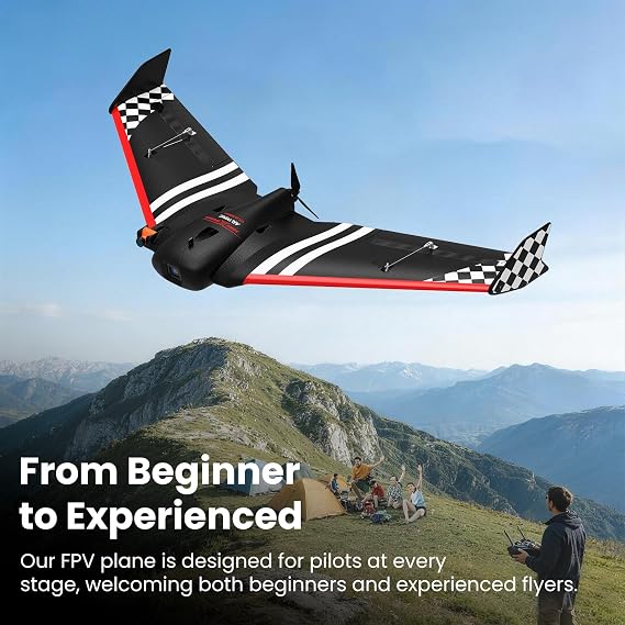 Buddy RC Sonic Modell AR Wing Classic RC Airplane, FPV Plane RC Airplane for Adults with 900MM Wingspan, Easy Controlled RC Plane For The Skilled (PNP Version,Black)