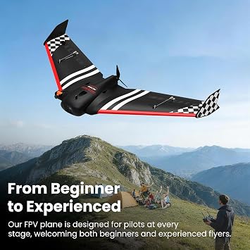 Buddy RC Sonic Modell AR Wing Classic RC Airplane, FPV Plane RC Airplane for Adults with 900MM Wingspan, Easy Controlled RC Plane For The Skilled (PNP Version,Black)