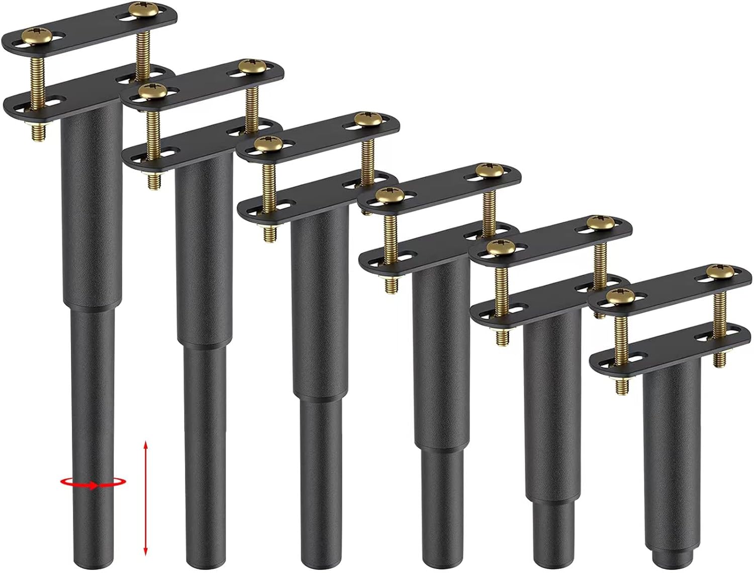 IRONDIY 6 PCS Metal Adjustable Height Center Support Leg