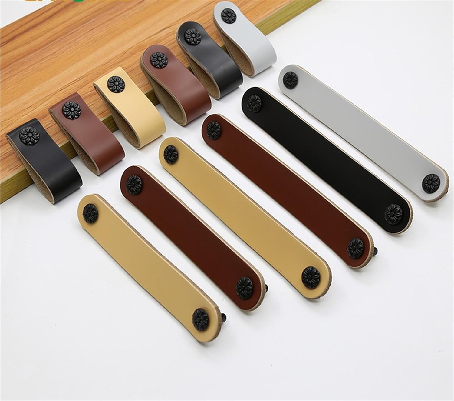 96/128mm Door Handles Wardrobe Drawer Knobs Modern Minimalist Cabinet Luggage Pulls Furniture Leather Handle Hardware 1Pcs (Color : 13)