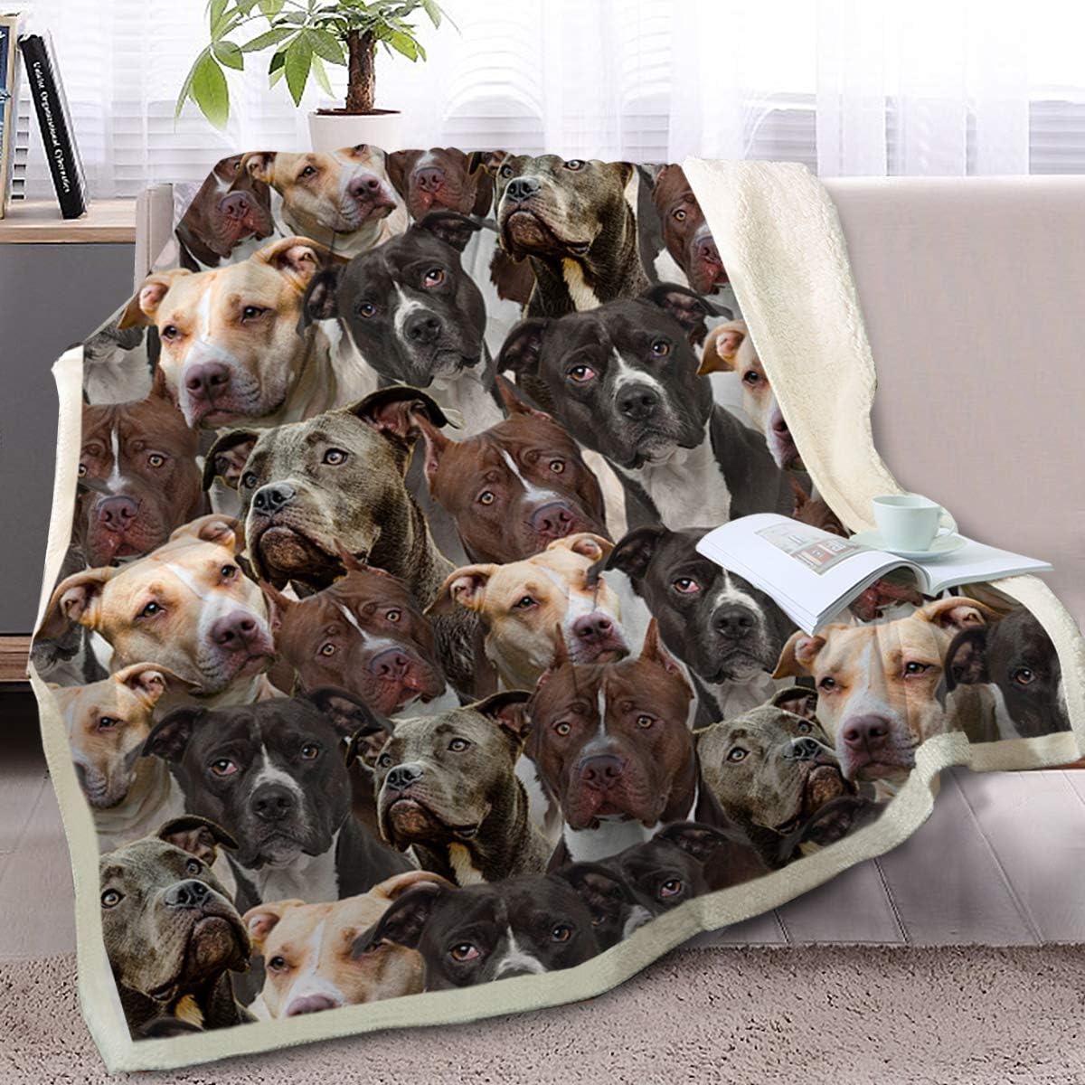 BlessLiving Pitbull Blanket Pitbull Blankets and Throws for