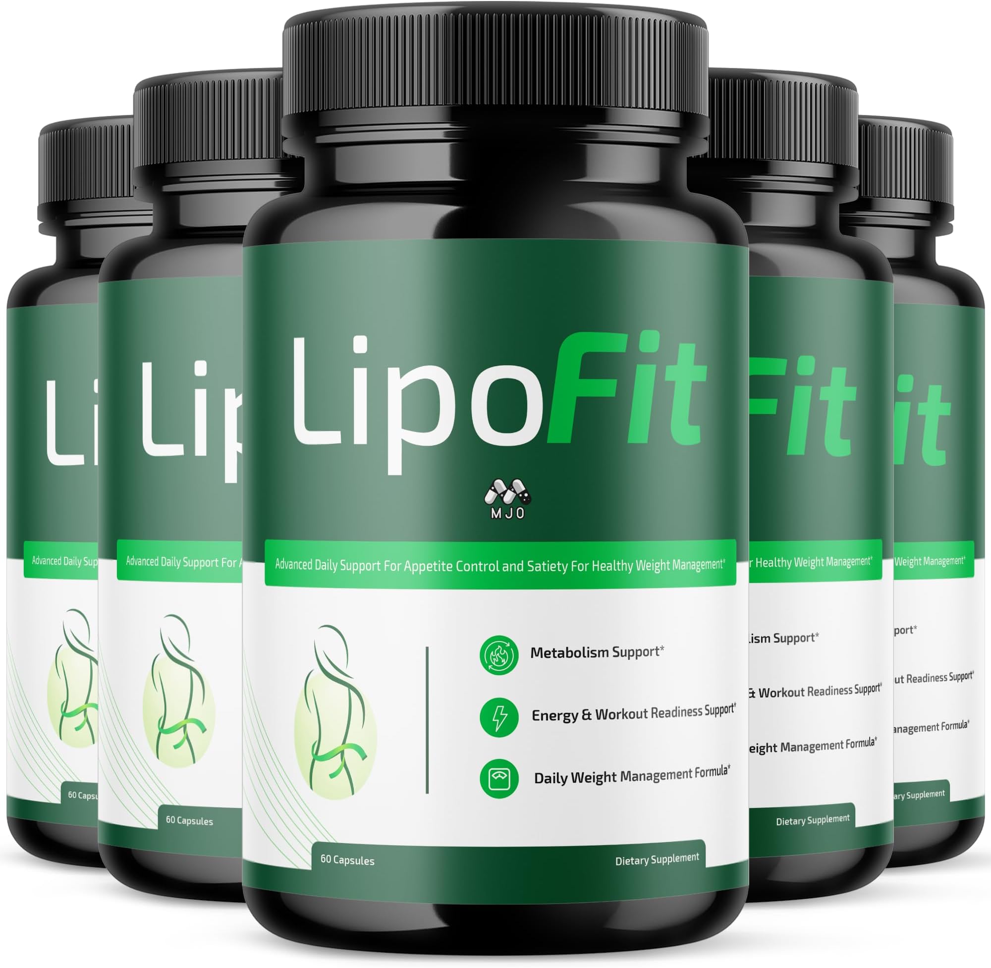 (5 Pack) Lipo Fit Capsules, Official Lipo Fit Pills with All Natural Ingredients, Advanced Overall Health & Wellness Vitamin Supplement Formula for Maximum Strength Multivitamin Support (300 Capsules)