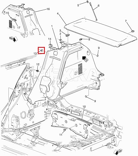 Miniatura 5 de Rexka 25 clips de retención para panel de moldura de puerta, compatibles con GM 11610606 Chevrolet Cruze Equinox Silverado 1500 GMC Sierra 1500