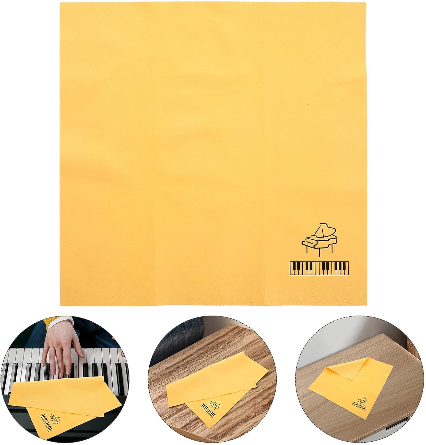 Piano Cleaning Cloth for Flute and Guitar, Yellow Lint