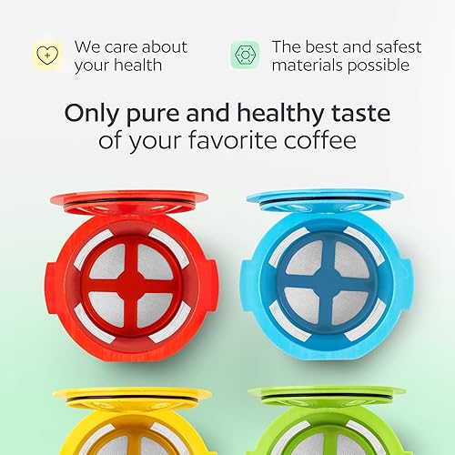 Miniatura 4 de 4 tazas K reutilizables para Keurig K Supreme, K Supreme Plus y K Slim con tecnología Multistream  Filtros de café Kcups recargables de 4 colores
