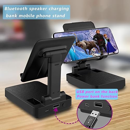 Miniatura 4 de Regalos para hombres, soporte de teléfono móvil con Bluetooth para él, papá, mujer, sonido envolvente HD, perfecto para el hogar y al aire libre con