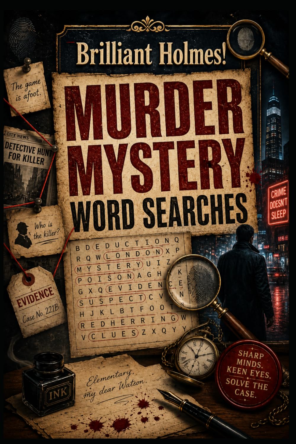 Brilliant Holmes! Murder Mystery Word Searches: 155 Crime Themed Puzzles for Mystery Lovers and Detectives