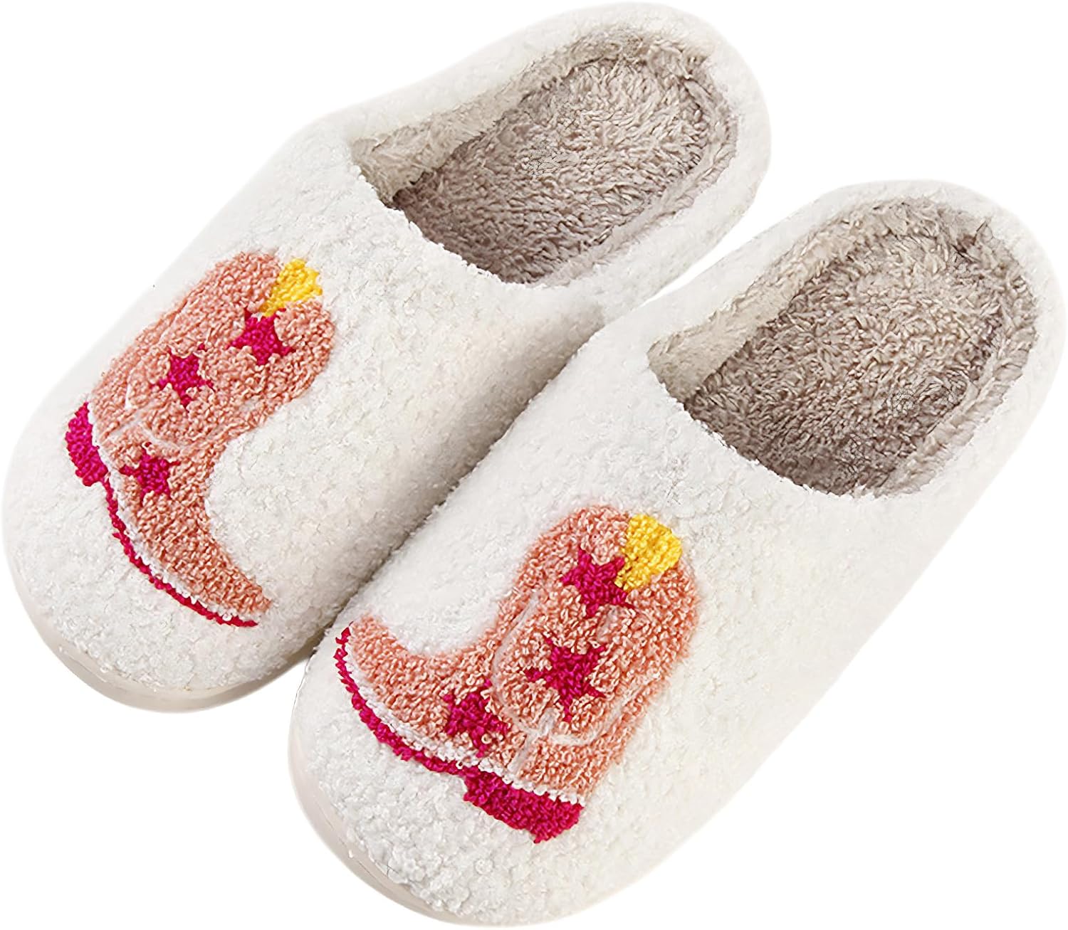 Cowgirl Boots for Women - Cozy Plush Slippers