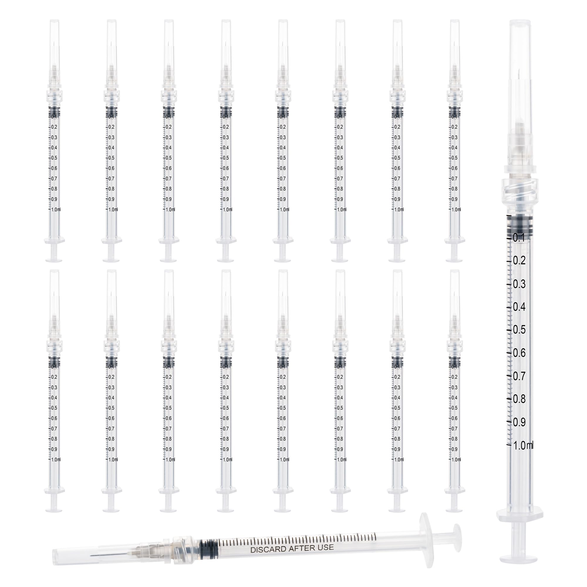 25 Gauge 1 inch Syringes Luer Lock Disposable Syringes for Scientific Labs, Industrial Adhesives, Refilling Inks,Individually Wrapped,100 Pack — Amazon image 12