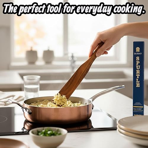 Miniatura 2 de Skinny Spurtle para iniciador de masa madre, untar, cocinar, mezclar, alcanzar la parte inferior del tarro por Paz Fumis