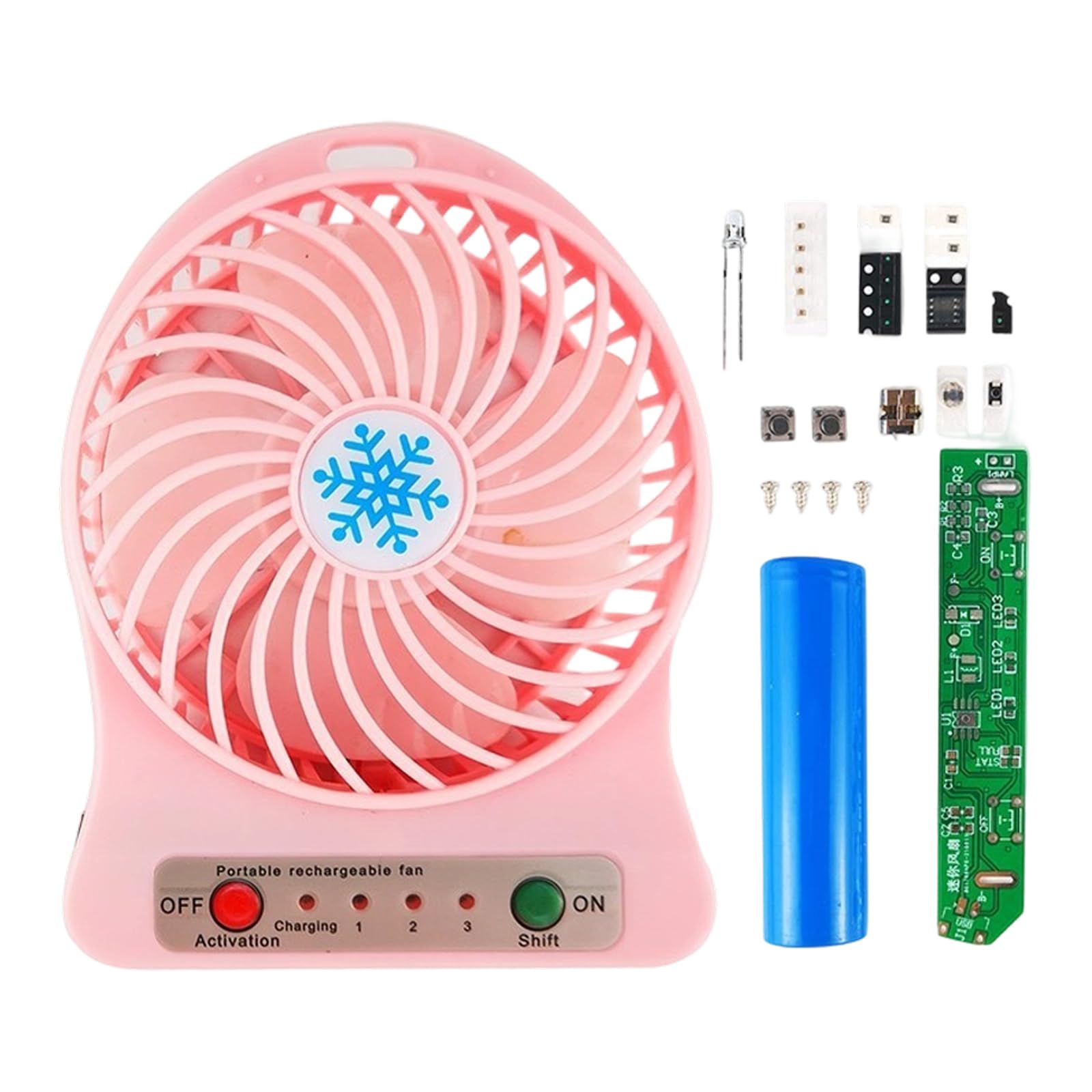 FROMCEO Weight Air Coolers Desk USB Fan Making Set Adjustable Airflows Portable Assembly Fan for Work Study Enduring Light Weight Air Coolers Desk USB