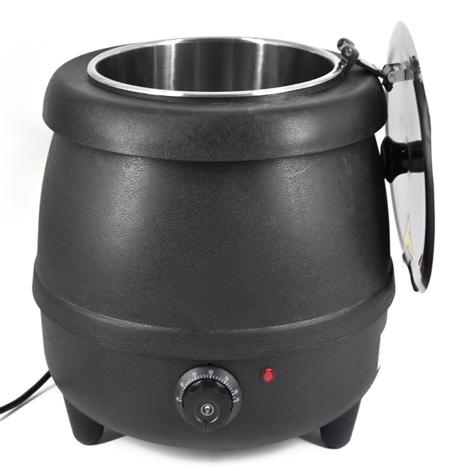 Scaldavivande Elettrico da banco da 10 Litri per ristoranti Commerciali, 400 W, per zuppe, Catering, Buffet