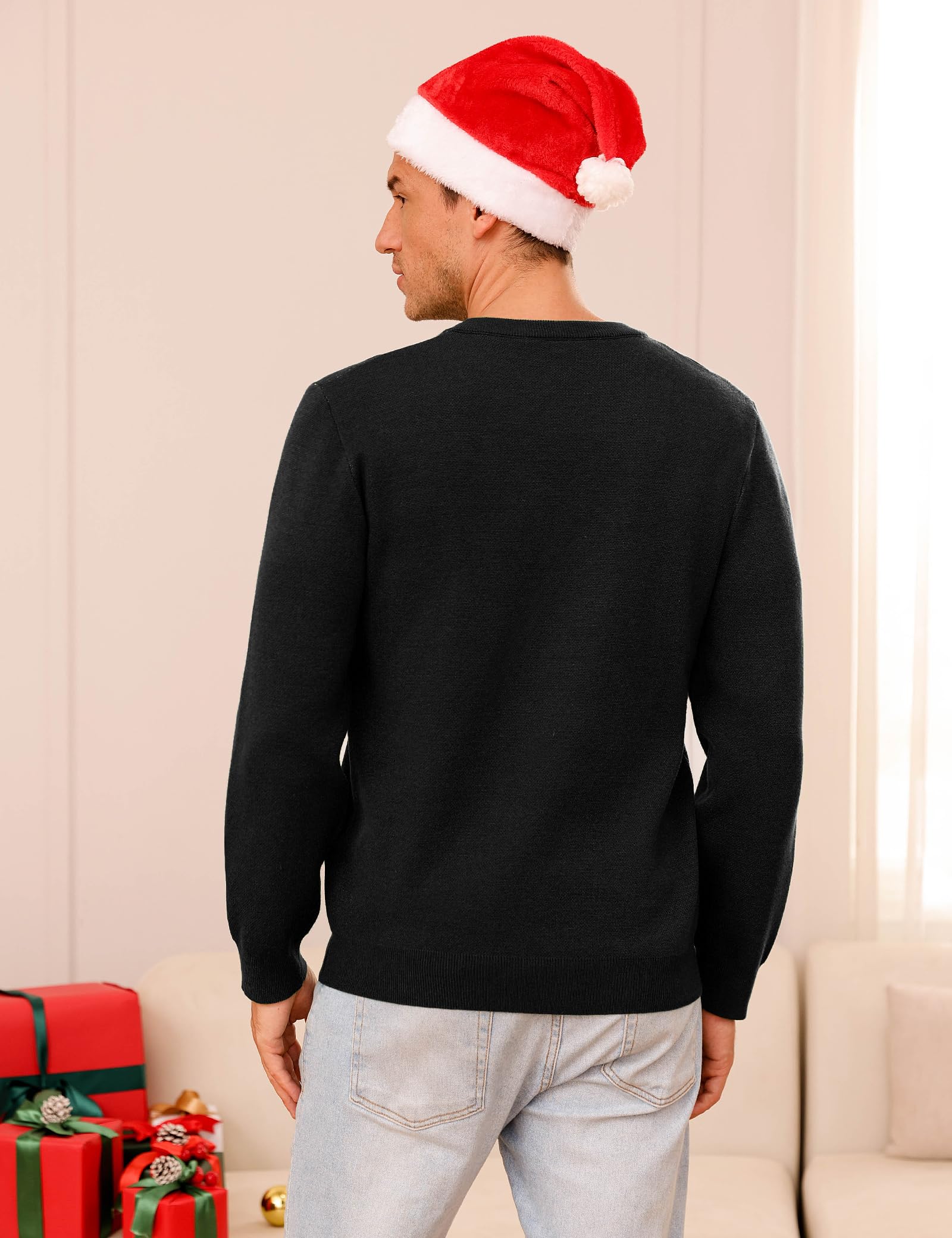 Aottori Weihnachtspullover Damen Weihnachten Pullover Herren Rundhals Lustig Weihnachtspulli Strickpullover Unisex Weihnachts Pullover Sweatshirt Familie Set