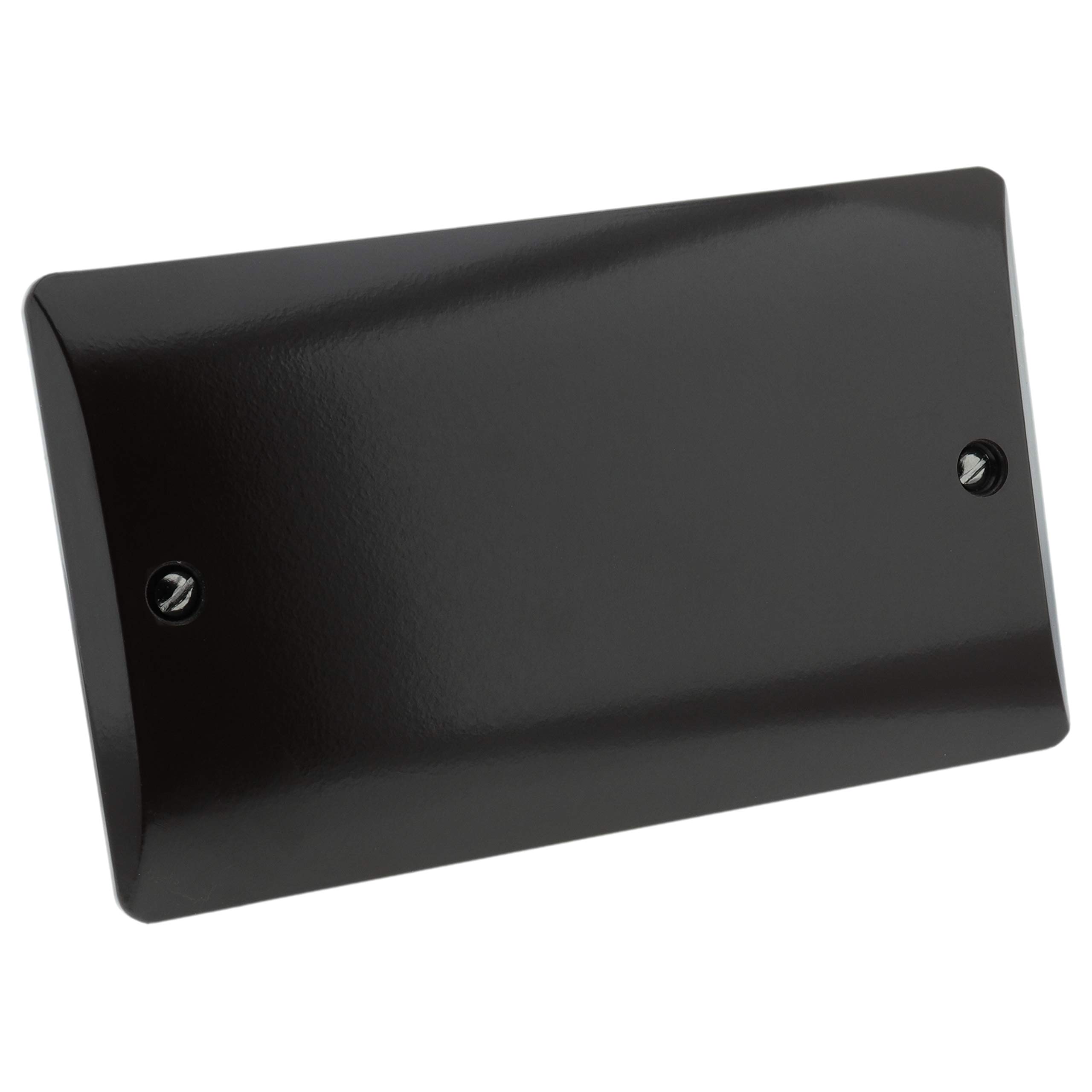 Double Wall Plate in Vintage Period Style Bakelite Dark Brown Part of The Exalt V1.0 Brand Standard UK 2Gang Blanking Plate 2-Gang Blanking Panel