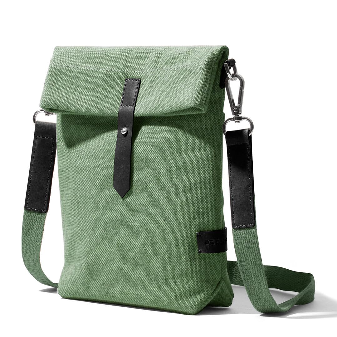 Unisex Scout Sling Crossbody Bag| Solid Canvas Purse With Internal & External Pockets| Leather Cufflink Closure With Adjustable Cotton Strap| Storage Space For Essentials-image-38