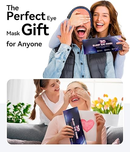 Miniatura 7 de Antifaz para dormir para mujeres y hombres  Máscara de ojos ponderada con tapones para los oídos, copa contorneada 3D, espuma viscoelástica,