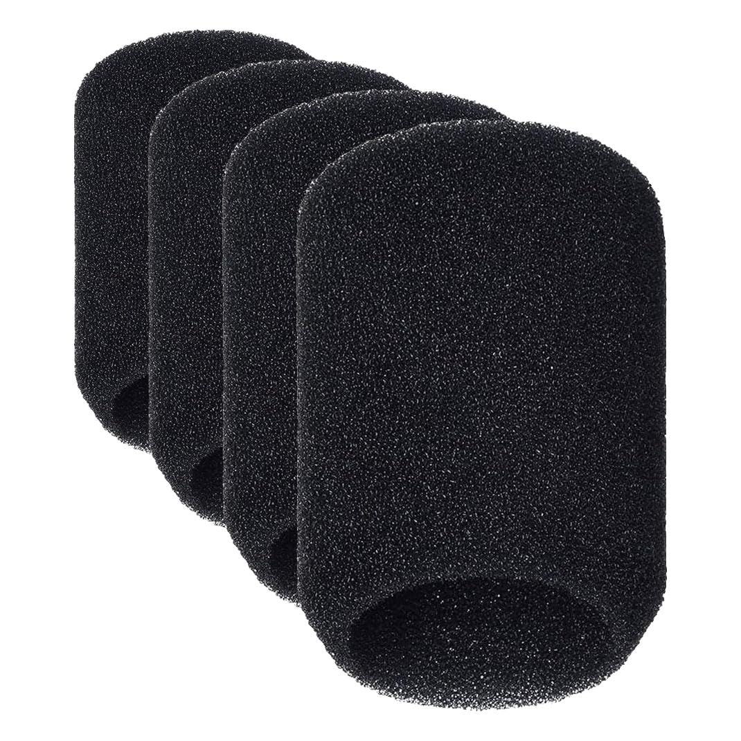 Shure A85WS Black Foam Windscreen for SM85, SM86, SM87A and BETA87A, and BETA87C (Pack of 4)