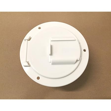 Valterra White Electric Power Cord Medium Round Cable Hatch 3.5" Cutout