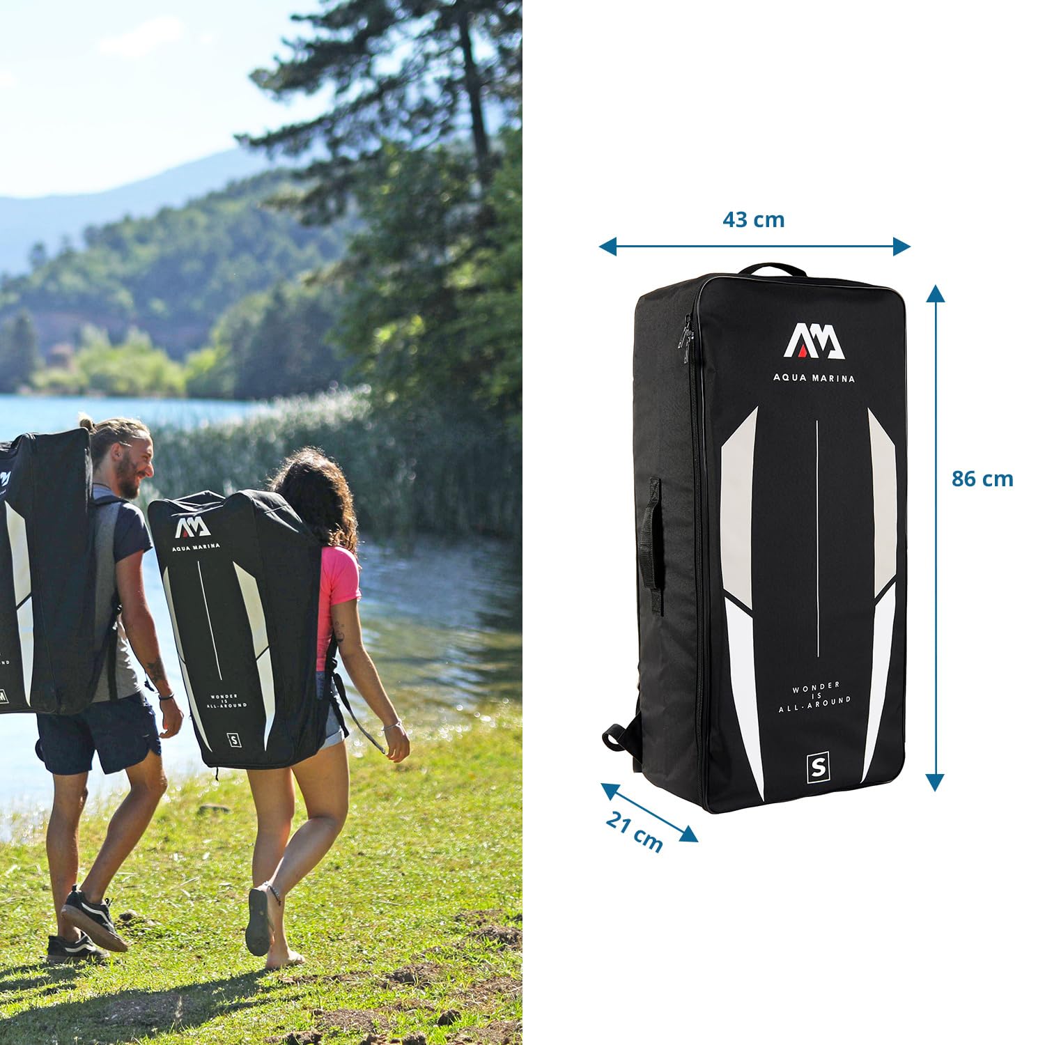 Mochila Aquamarina Para Tabla De SUP: Gris, Tamaño S, Práctica Y Ligera