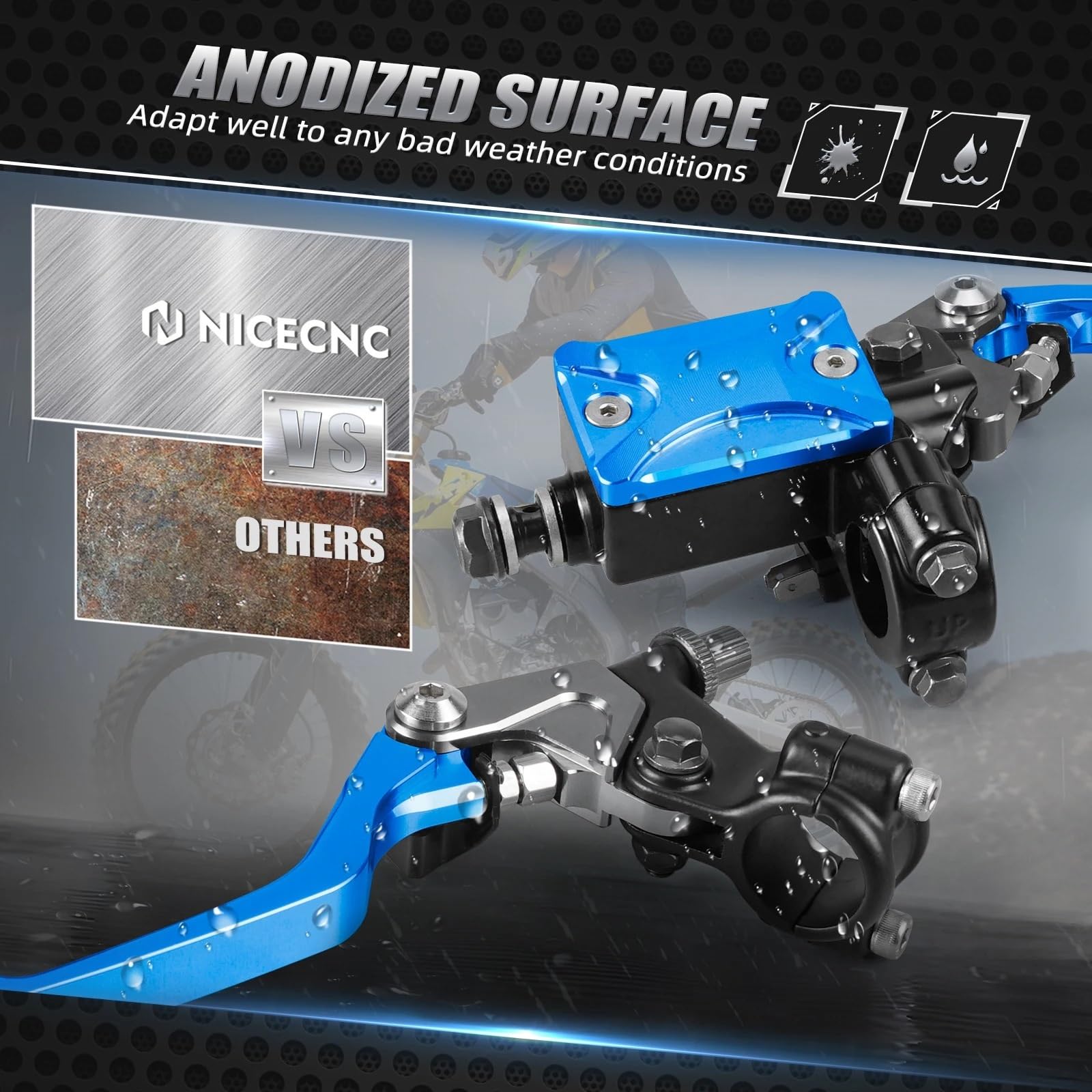 Zestaw linki sprzęgła motocykl Pasuje do Yamaha TTR 250 600 YZ 85 125 250 250F 450F SEROW 225 250 22mm 7/8 "hamulec hydrauliczny i zestaw dźwigni sprzęgła kablowego(Black)