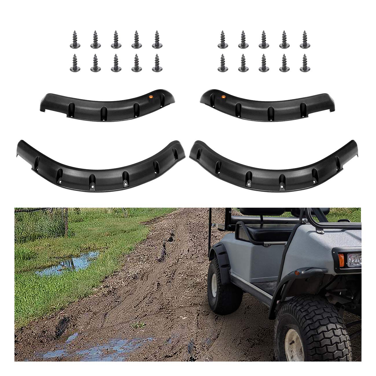 Buy WORLD 9.99 MALL 10L0L Golf Cart Fender Flares for EZGO TXT Club