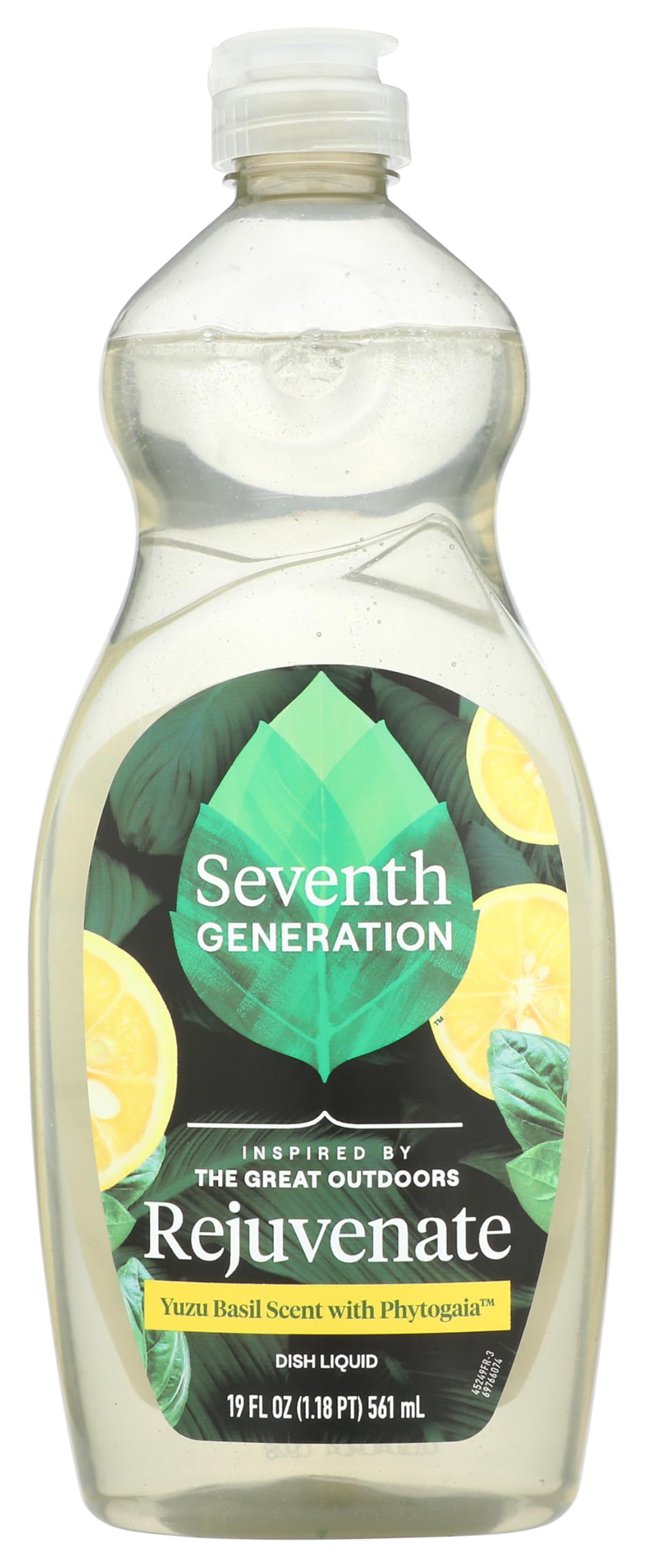 Seventh Generation Hand Dish Liquid Yuzu Basil Rejuvenating 19 fl oz